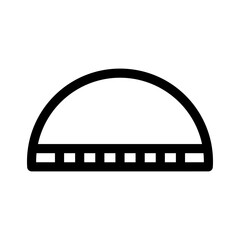 protractor icon or logo isolated sign symbol vector illustration - high quality black style vector icons
