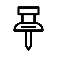 push pin icon or logo isolated sign symbol vector illustration - high quality black style vector icons
