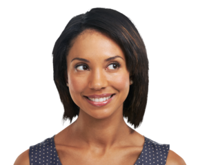 A cute fiancée is filled with joy as she plans and envisions her pre-wedding shoot, wedding day, and honeymoon trip fills her heart with emotion isolated on a PNG background.