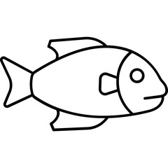 Fish Vector icon which can easily modify or edit