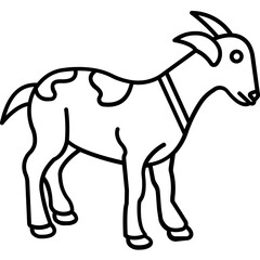 Forest goat Vector icon which can easily modify or edit

