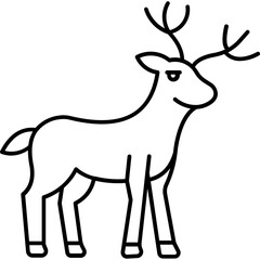 Reindeer Vector icon which can easily modify or edit


