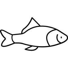 Obraz premium Fish Vector icon which can easily modify or edit