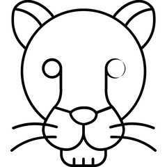 Leopard Vector icon which can easily modify or edit

