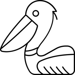 Pelican Vector icon which can easily modify or edit
