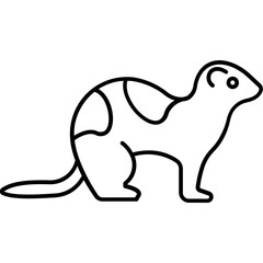 Ferret Vector icon which can easily modify or edit

