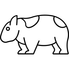 Wombat Vector icon which can easily modify or edit

