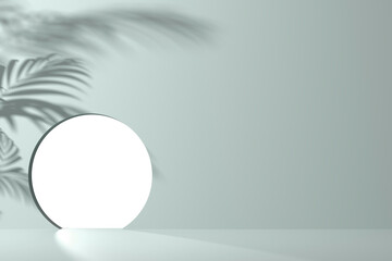 3d render background with pastel color arch and door for image compositing