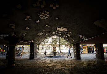 Hundertwasser architecture in Vienna, Austria