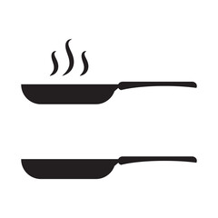 Frying pan vector icon isolated