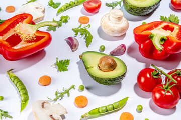Various fresh vegetables pattern