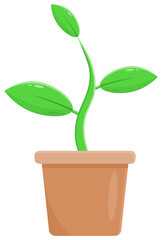 plant in pot sticker