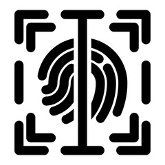 Vector Design Fingerprint Scanner Icon Style