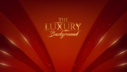 Red Gold Award Background, luxury graphic. Abstract Background, Royal Premium Design Template.  Amazing Flyer and Brochure Artwork. New Certificate Design. 