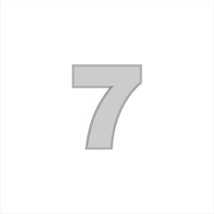 Elegant Silver Number