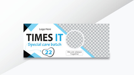 Admission web banner template design and Facebook cover page layout