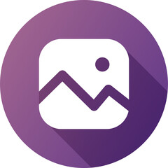 Picture icon in flat design style. Gallery symbol illustration.