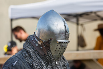 istorical restoration of knightly fights. Summer time medieval festival .Festival of medieval...