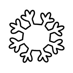 Cute Snowflake character cartoon.