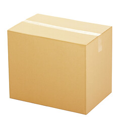 Cardboard box isolated. PNG transparency