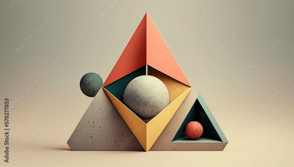 Poster abstract bacground modern art style. ai generative.