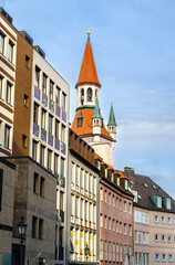 Traditional architecture of Munich in Bavaria, Germany