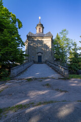 Hvezda church in Broumovske steny, Eastern Bohemia, Czech Republic
