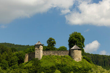 Fototapeta na wymiar Brumov castle in Brumov Bylnice, Moravia, Czech Republic