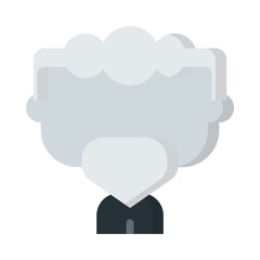 wavy, beard chibi avatar icon