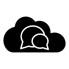 bubble chat cloud computing icon