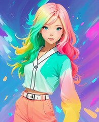 Girl With Pink Hair
