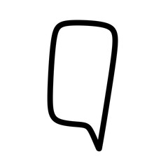 Speech bubble line.	
