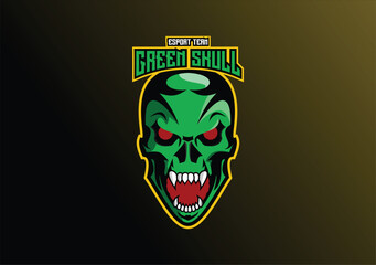 head skull logo mascot design gaming esport