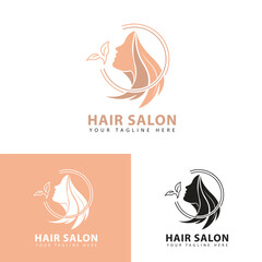 Woman face logo design for ladies salon. Beauty salon sign, spa, cosmetic design, etc.
