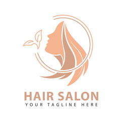 Woman face logo design for ladies salon. Beauty salon sign, spa, cosmetic design, etc.