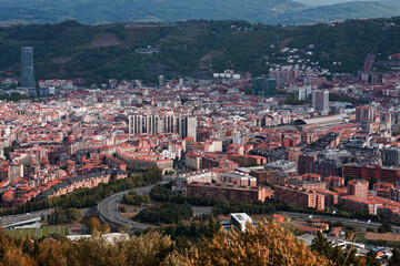 cityscape and architecture in Bilbao city,  Spain, travel destination