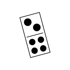 Domino Card Icon Vector Template