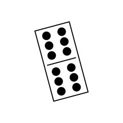 Domino Card Icon Vector Template