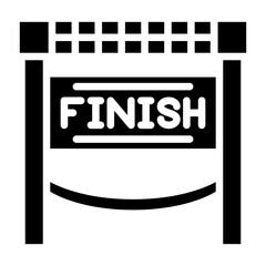 Vector Design Finish Line Icon Style