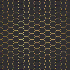 Tło w złote sześciokąty na ciemnym tle.