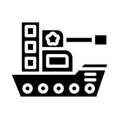 Vector Design Army Ship Icon Style