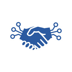 Handshake icon isolated on transparent background