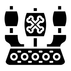 Vector Design Galleon Icon Style