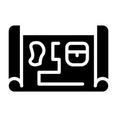 Vector Design Treasure Map Icon Style