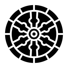 Obraz premium Vector Design Wooden Wheel Icon Style