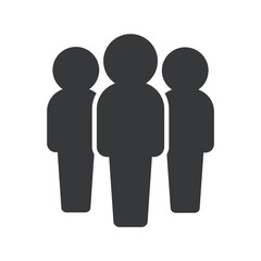 立っている3人の人のアイコン･ピクトグラム - チーム･集団のイメージ
