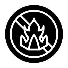 Vector Design No Fire Icon Style