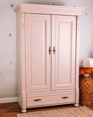 Pink wardrobe after renovation