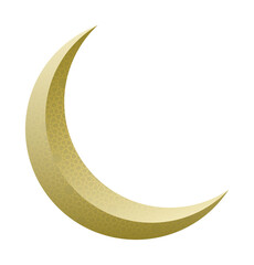 Ornate Crescent Moon for ramadan kareem, ramadan mubarak, eid mubarak, and eid saeed greeting card design element. Vector illustration. © Maxnor Design