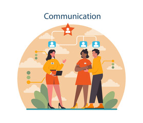 Communication. Human resources manager soft skills. HR agent
